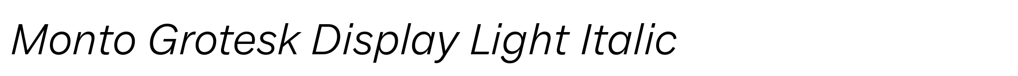 Monto Grotesk Display Light Italic image